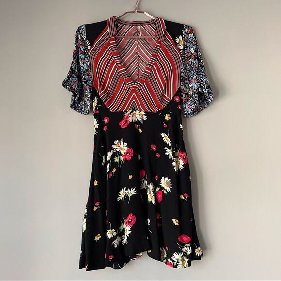 Free People Mix it Up Dress Sz 0 - Picture 3 of 7